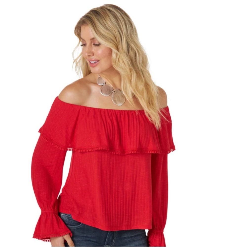 Wrangler Retro Off Shoulder Top